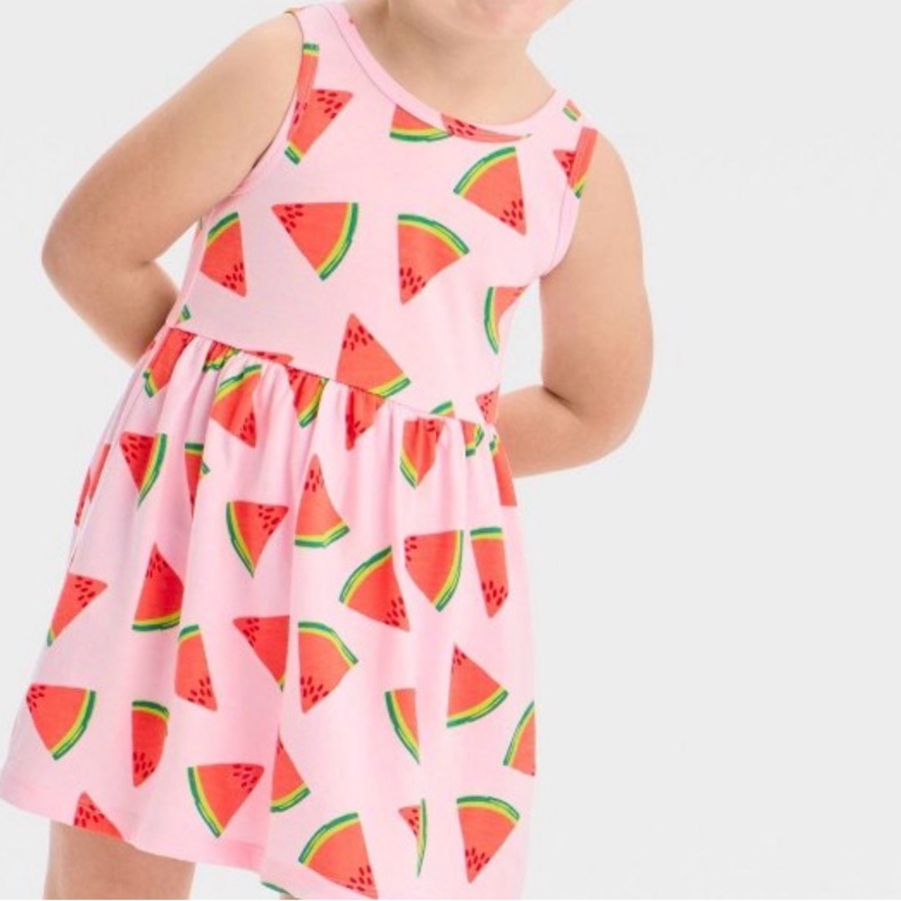Cat & Jack Pink Watermelon Slice Sleeveless Dress